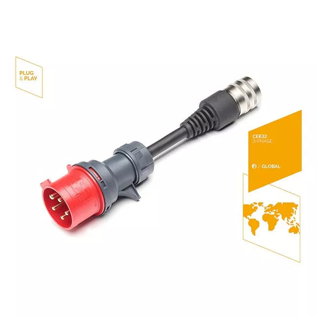 Ladekabel | Adapter Juice Booster auf Industriesteckdose CEE32A/400V rot (3-phasig)