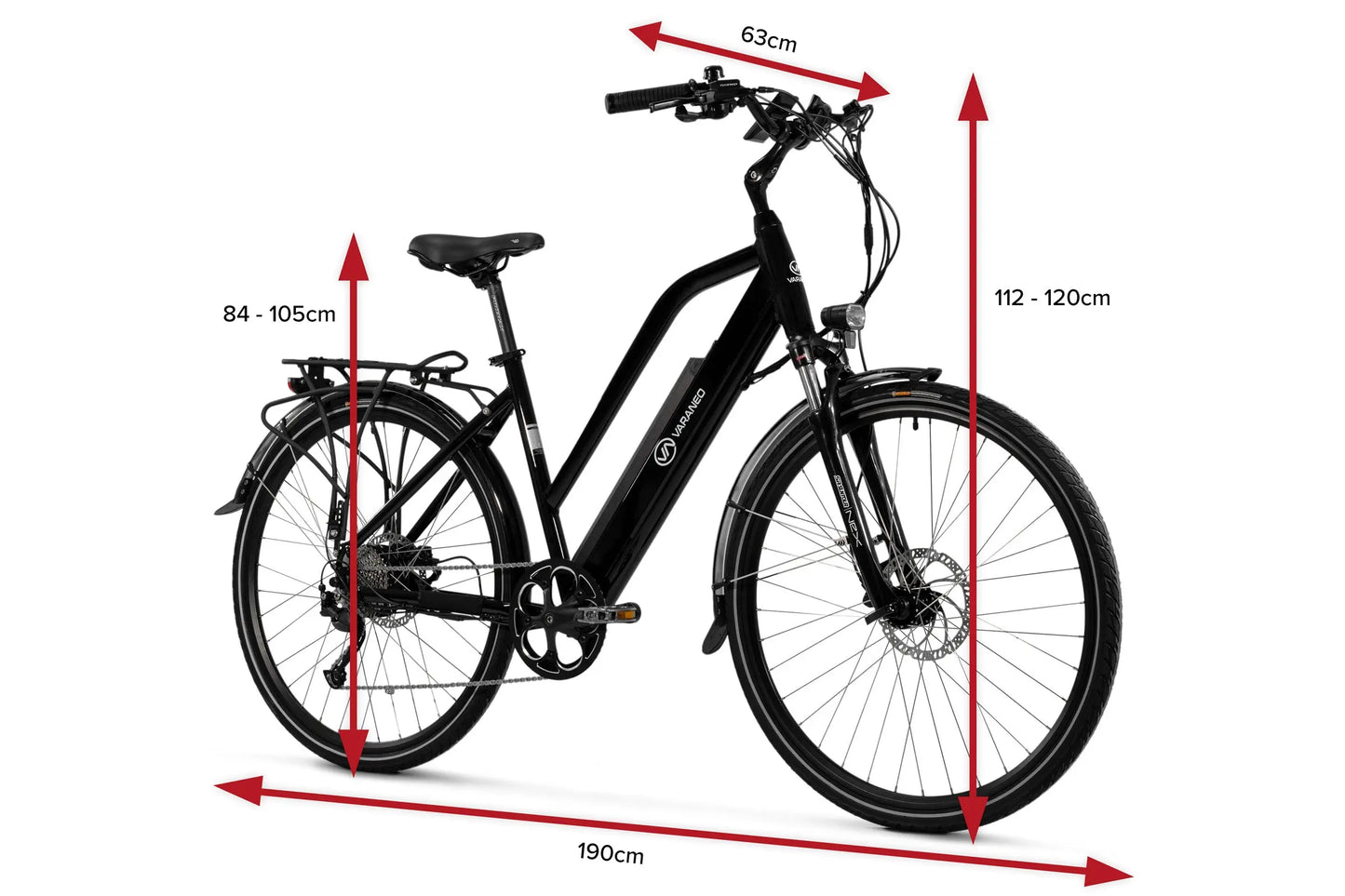 e-Bike | VARANEO Trekkingrad S Damen  (25km/h, bis zu 150km) e-mobility.vip